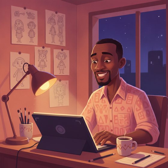 Kwamé Doumbia, créateur du Studio Tikoko, à Abidjan